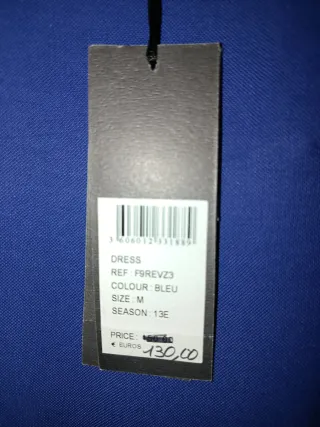 Vestido azul con cuello Peter Pan