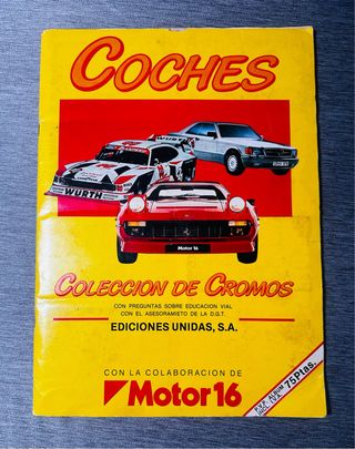 Álbum Coches Motor 16 Colección Cromos
