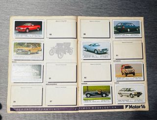 Álbum Coches Motor 16 Colección Cromos