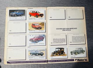Álbum Coches Motor 16 Colección Cromos