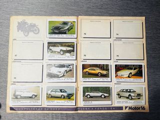 Álbum Coches Motor 16 Colección Cromos