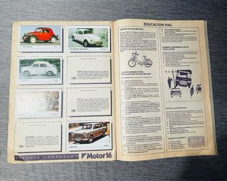 Álbum Coches Motor 16 Colección Cromos