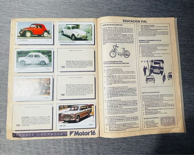 Álbum Coches Motor 16 Colección Cromos