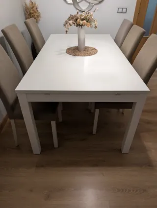 Mesa Comedor Extensible Ikea Blanca 170-220cm