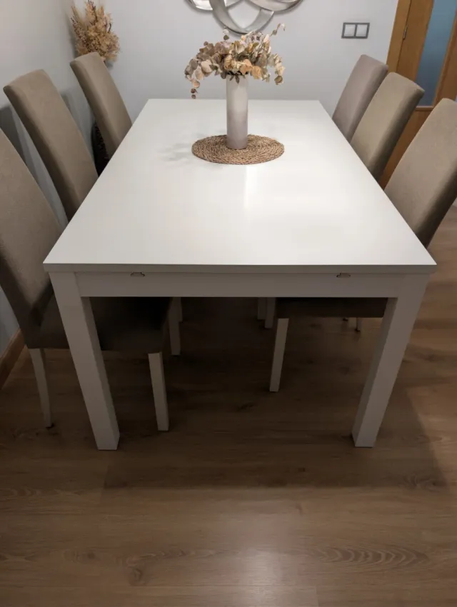 Mesa Comedor Extensible Ikea Blanca 170-220cm