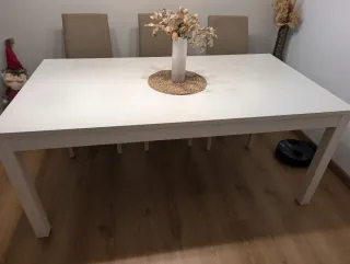 Mesa Comedor Extensible Ikea Blanca 170-220cm