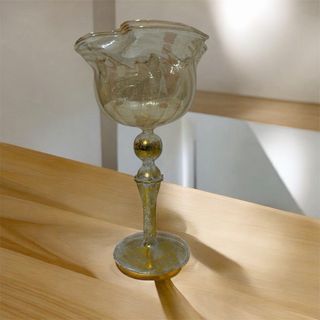 Calice soprammobile vetro oro trasparente