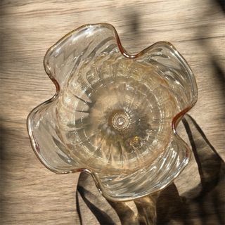 Calice soprammobile vetro oro trasparente