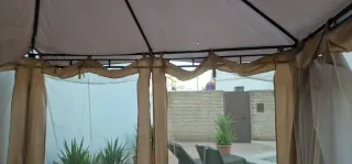 Estructura Pérgola Beige y Transparente