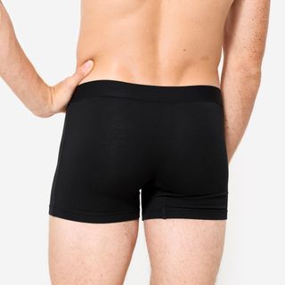 Calzoncillo bóxer deportivo algodón pack 3 Hombre - Negro,
