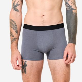 Calzoncillo bóxer deportivo algodón pack 3 Hombre - Negro,