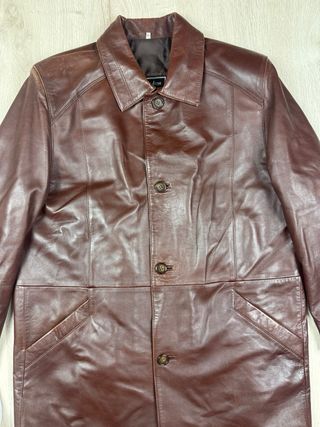 Chaqueta de Piel Marrón Clásica