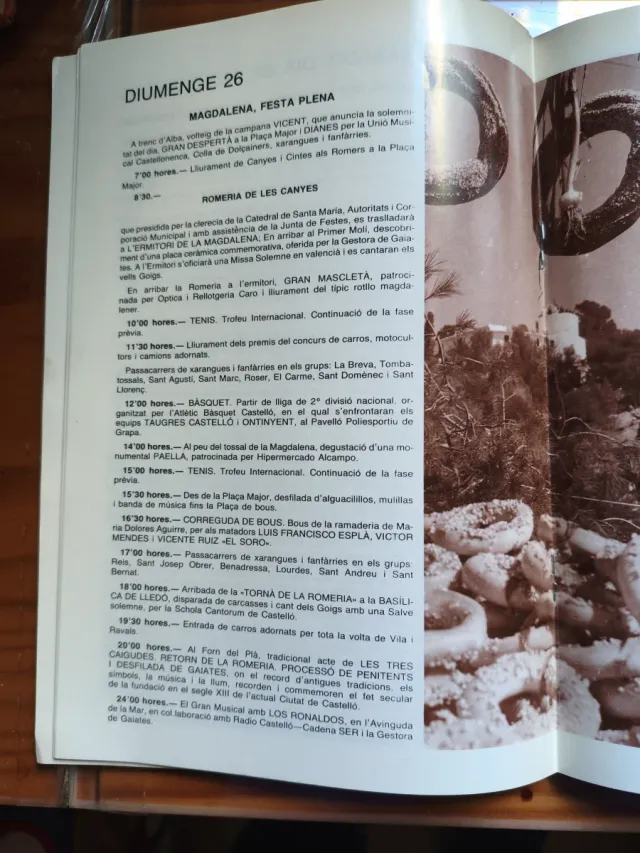 Programa oficial fiestas de la magdalena año 1989