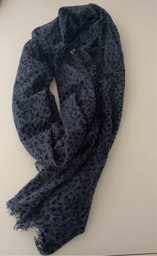 Sciarpa donna maculata blu