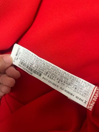 Vestido/ mono Zara Rojo con volantes