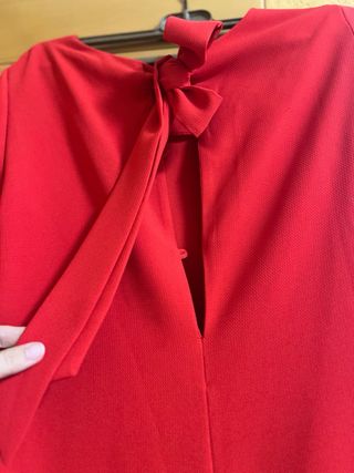 Vestido/ mono Zara Rojo con volantes