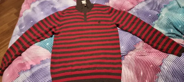 Maglia uomo Timberland lana righe rosse/grigie