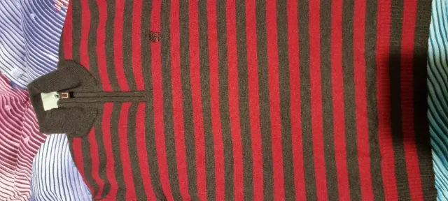 Maglia uomo Timberland lana righe rosse/grigie