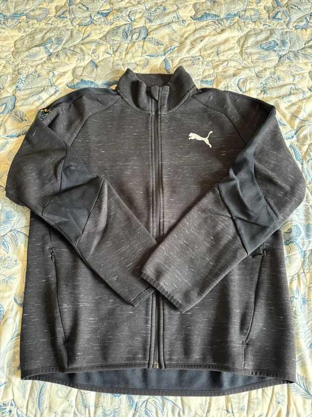 Puma Italia felpa zip grigia L