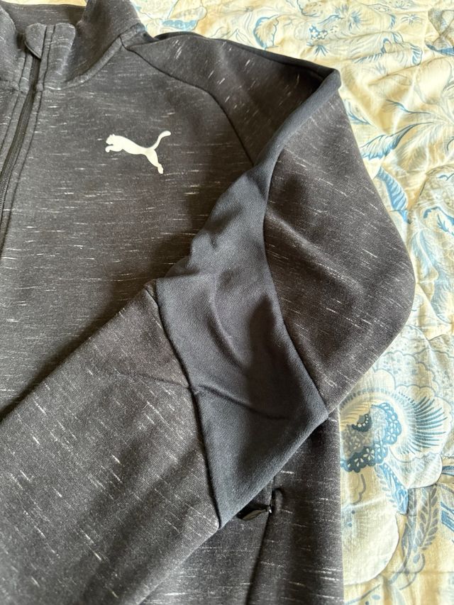 Puma Italia felpa zip grigia L