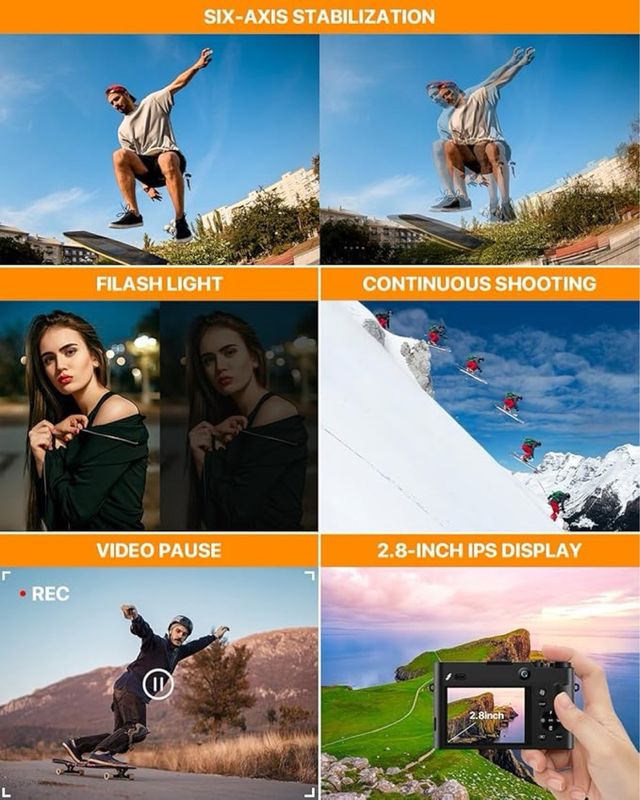 Cámara Digital 4K 64MP Dual