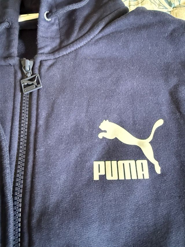Felpa Puma Italia con zip blu taglia M