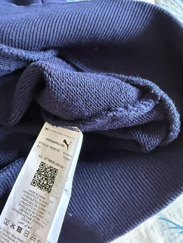 Felpa Puma Italia con zip blu taglia M