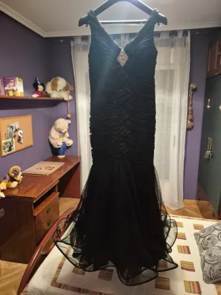 Vestido de fiesta negro talla M