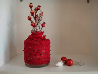 Profumatore decorativo con bacche rosse