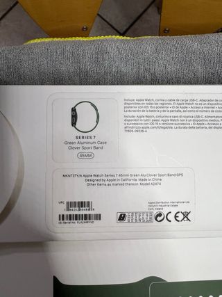 Apple Watch 7 45mm Nero/Verde