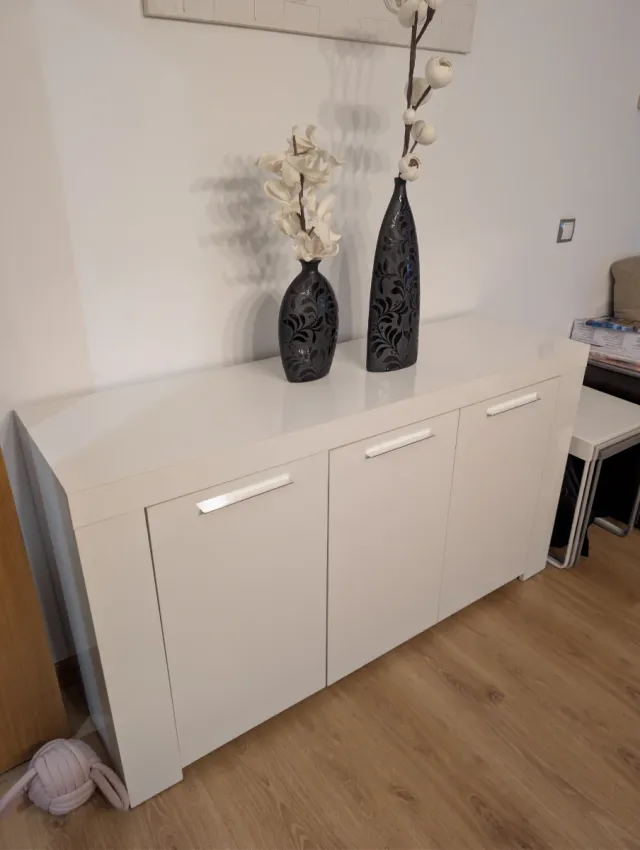 Aparador Cómoda blanca 142x44x80