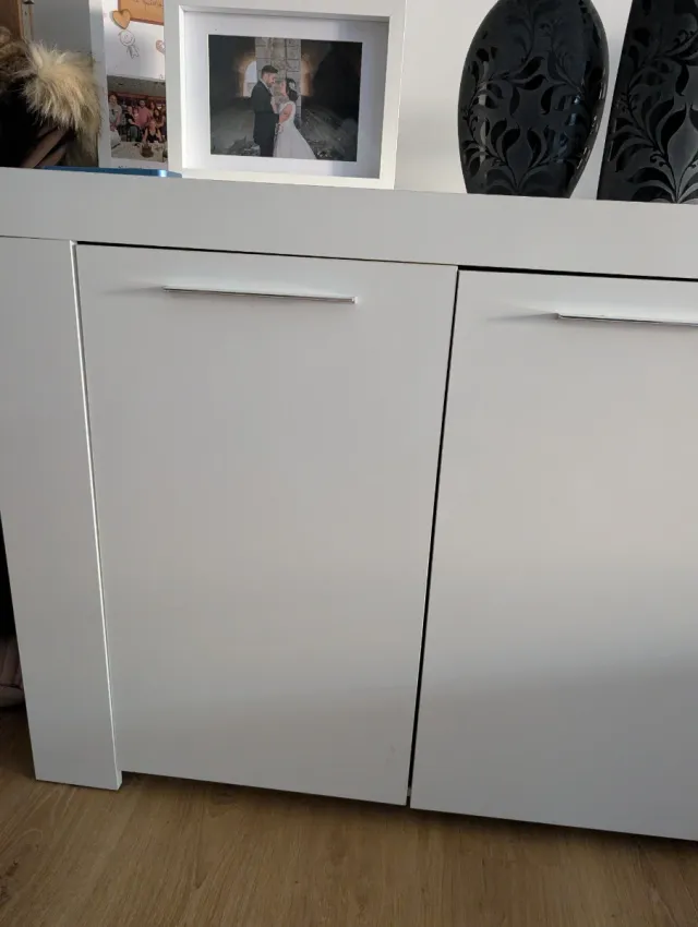 Aparador Cómoda blanca 142x44x80