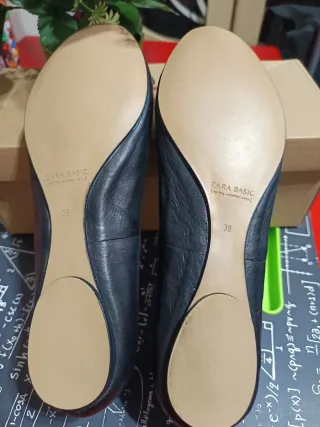 Scarpe piane Zara da donna nere taglia 38