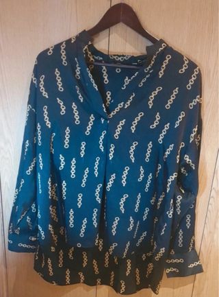 Blusa Zara Talla L Estampado Cadenas