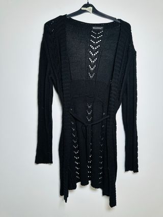 Cárdigan largo negro Blooming Talla L