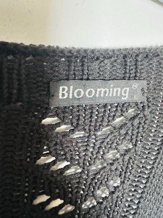 Cárdigan largo negro Blooming Talla L