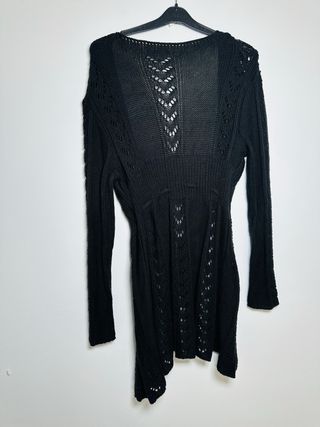 Cárdigan largo negro Blooming Talla L