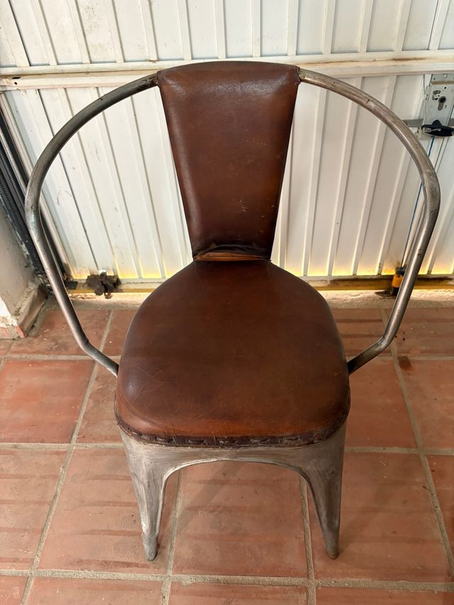 Sillas Vintage Piel y Metal