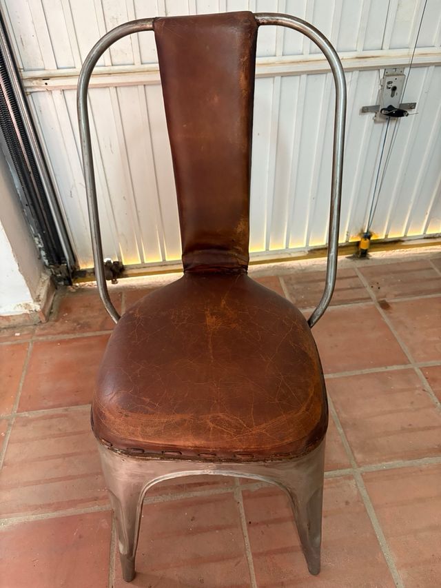 Sillas Vintage Piel y Metal