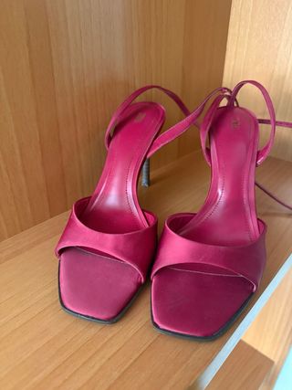 Zapatos Zara Fucsia Tacón