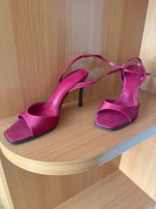 Zapatos Zara Fucsia Tacón