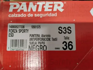 Zapatos de seguridad Panter Talla 36