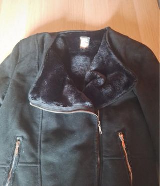 Chaqueta Zara Ante Negra Talla M