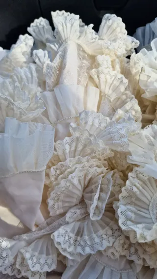 Vestido Flamenca/Novia Blanco roto