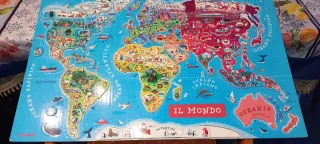 Mappa del mondo Janod illustrata
