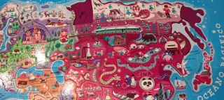 Mappa del mondo Janod illustrata