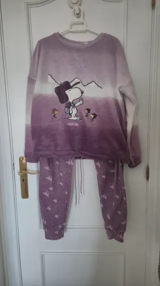 Pijama Snoopy Microfibra Morado