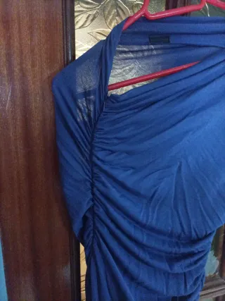 Vestido largo azul fiesta