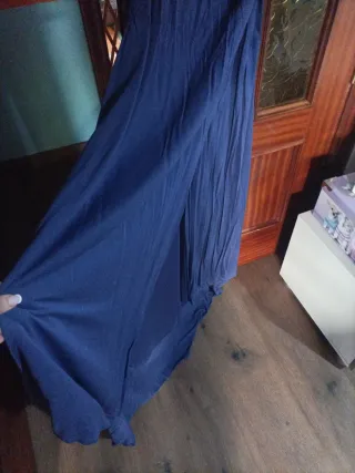 Vestido largo azul fiesta