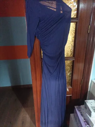 Vestido largo azul fiesta